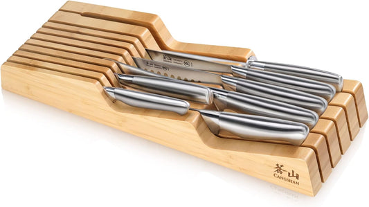 Cangshan Sanford Series 1027143 German Steel 8-Piece BBQ Knife In Drawer Set