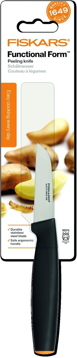 Fiskars Tomato Knife, Functional Form, Total Length: 23 cm, Japanese Stainless Steel/Plastic, 1057543