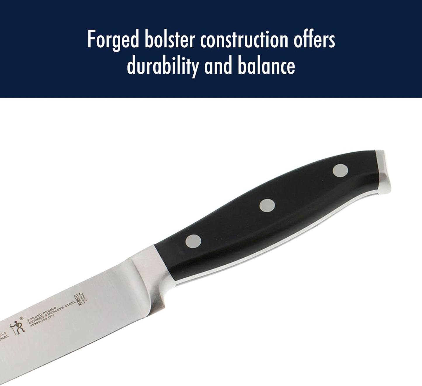 HENCKELS Forged Premio 3-inch Paring Knife, Black/Stainless Steel