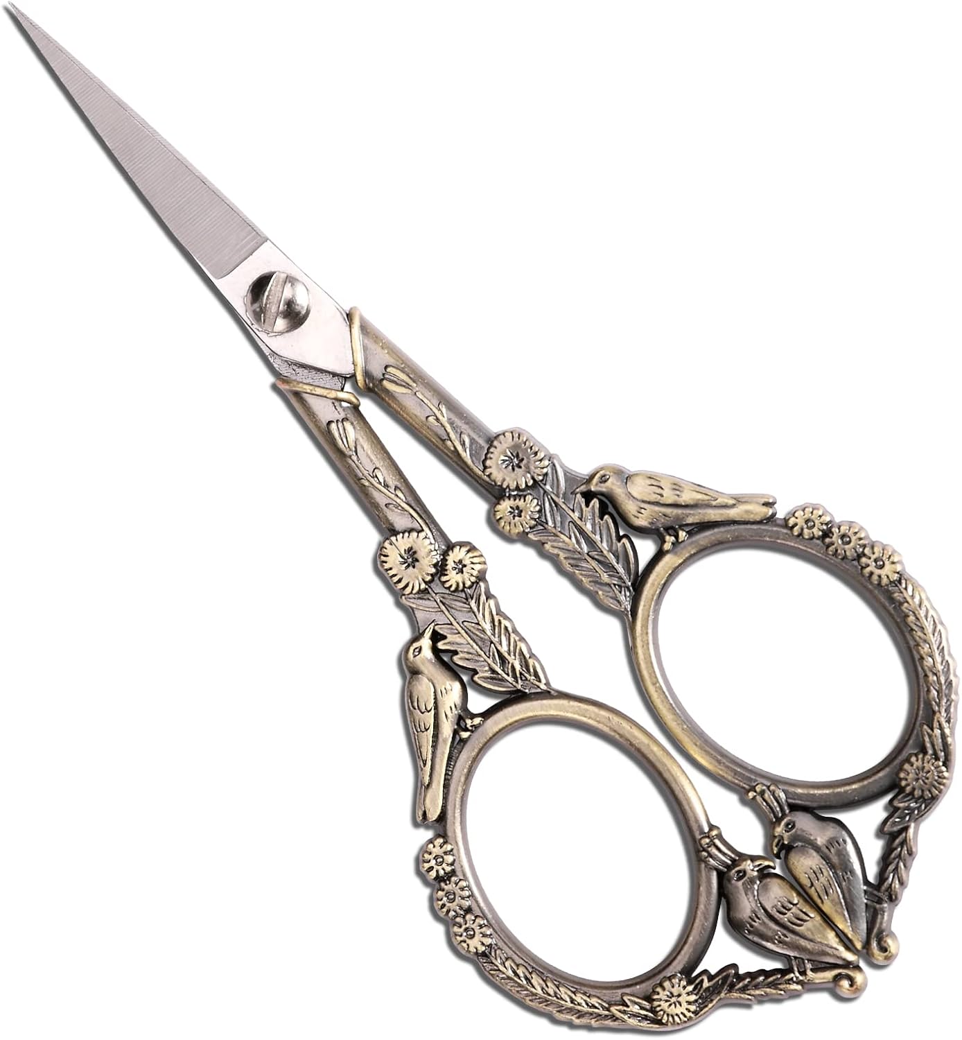 YOUGUOM Sewing Embroidery Scissors, Small Thread Scissor for Craft Artwork Needlework Yarn Knitting Detail Snips, Black Cute Bird Shears
