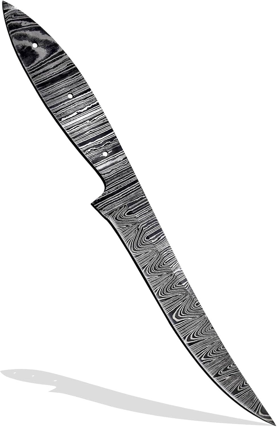 Custom Hand Forged Damascus Steel Blank Blade Fillet Knife Fisherman's Filet Fishing Knife Blade Damascus Blade Billet Handmade Knife Making Supply (FB-07)
