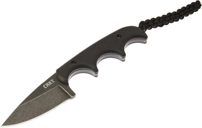 CRKT Minimalist Bowie Outdoor Survival Fixed Blade Knife with Sheath: Stainless Steel Plain Edge Blade, Micarta Handle, 2387