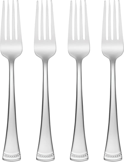 Lenox Silverware Set, Portola 12-Piece Steak Knife Flatware Set, Service For 12, Made Of 18/10 Stainless Steel, Dishwasher Safe, Home And Kitchen Utensils, Knives, Cutlery (Silver, 12 Piece)