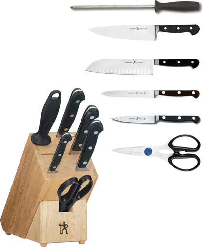 HENCKELS Classic Razor-Sharp 16-Piece Knife Block Set, Chef Knife, Bread Knife, German Engineered Informed by 100+ Years of Mastery