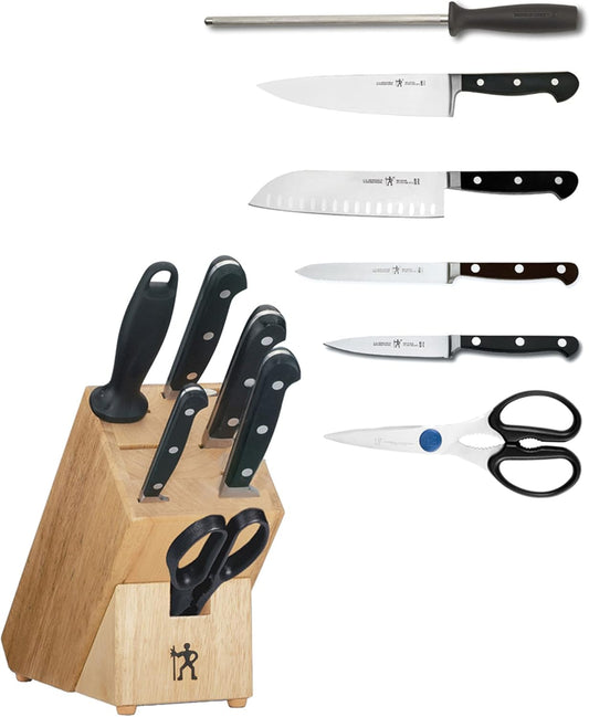 HENCKELS Classic Razor-Sharp 16-Piece Knife Block Set, Chef Knife, Bread Knife, German Engineered Informed by 100+ Years of Mastery