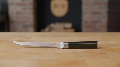 Babish 5-Inch Forged Utility Knife – High-Carbon 1.4116 German Steel Full Tang Kitchen Knife for Precision Cutting and Durability