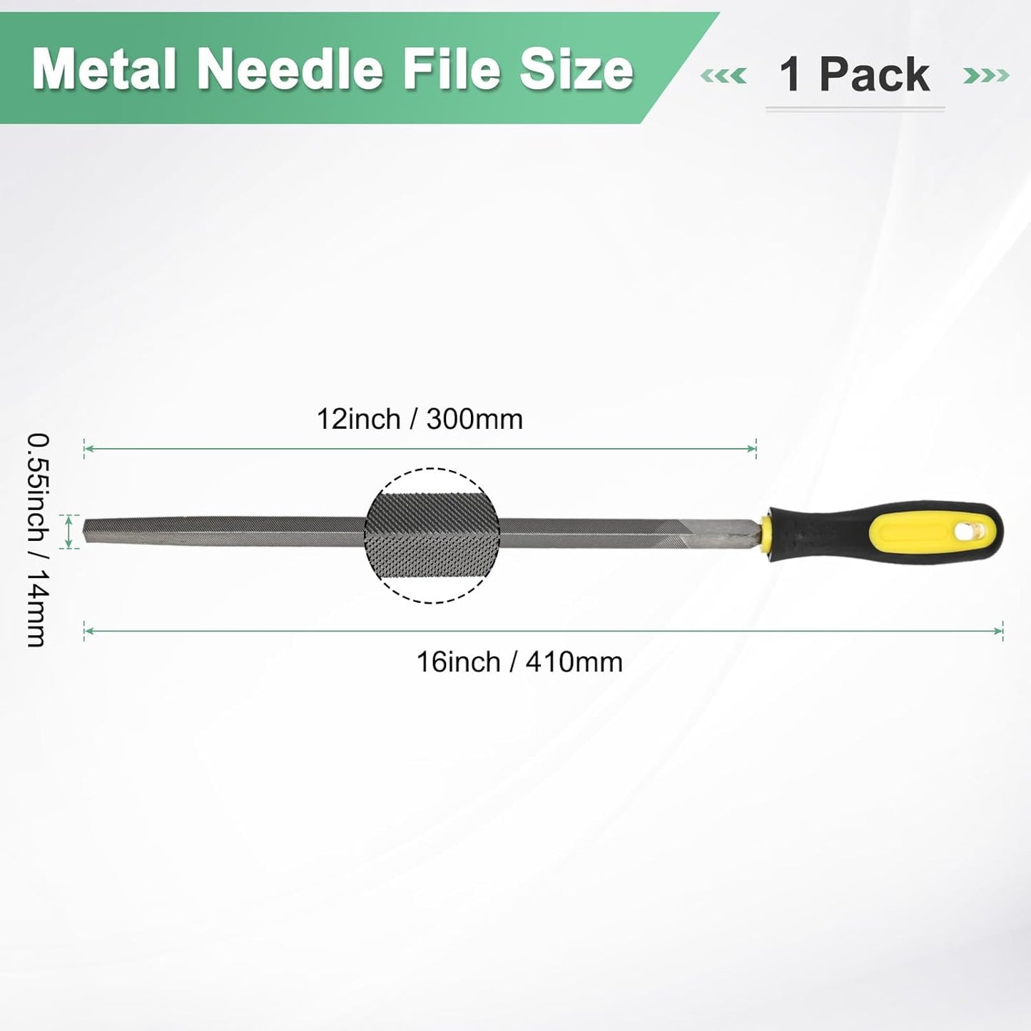 M METERXITY Triangular Metal File 10 Inch, High Carbon Steel Diamond Hand W PVC Grip Handle for Wood/Metal/Ceramic/Glass/Stone/Jewelry/Tile/Model/DIY/Sharpening File