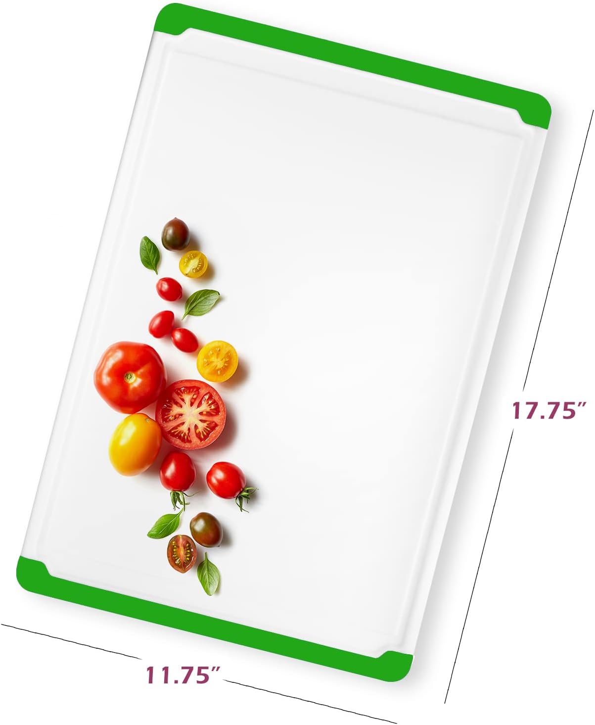 Extra Large Plastic Cutting Board for Kitchen - 18 Inch Dishwasher Safe Cutting Board, Reversible Chopping Board with Juice Groove + Non Slip Feet for Meat, Fruit, Vegetables, Meal Prep by Belwares