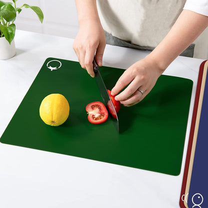 WK Flexible Plastic Cutting Boards Mats for Kitchen, Flexible Non Slip Cutting Mat, Thin Cutting Sheets, BPA Free, Dishwasher Safe, Multi Sizes
