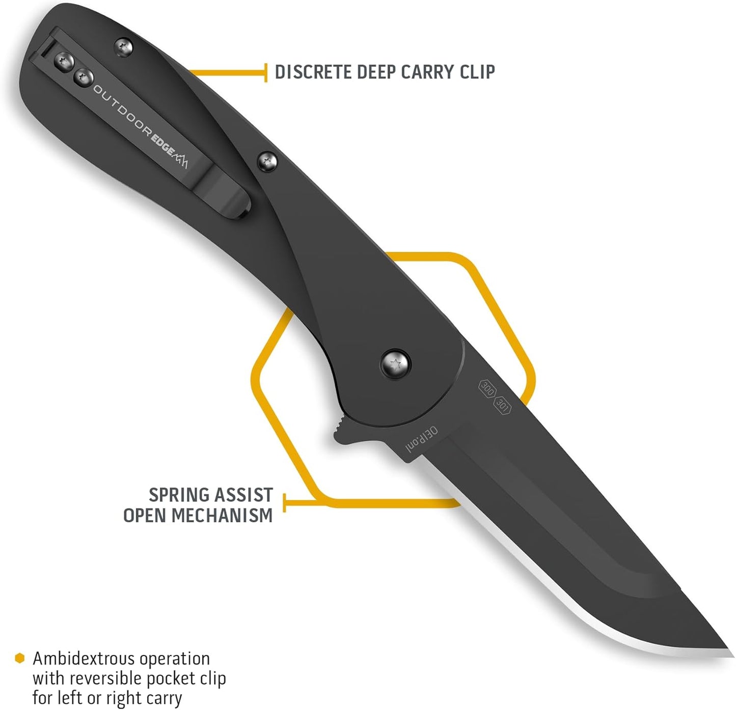 OUTDOOR EDGE RAZOR VX1 | Replaceable Blade EDC Folding Pocket Knife | 3" Stainless Blade, Gray Anodized Aluminum Handle, Reversible Pocket Clip | Outdoor, Camping, Survival, Utility