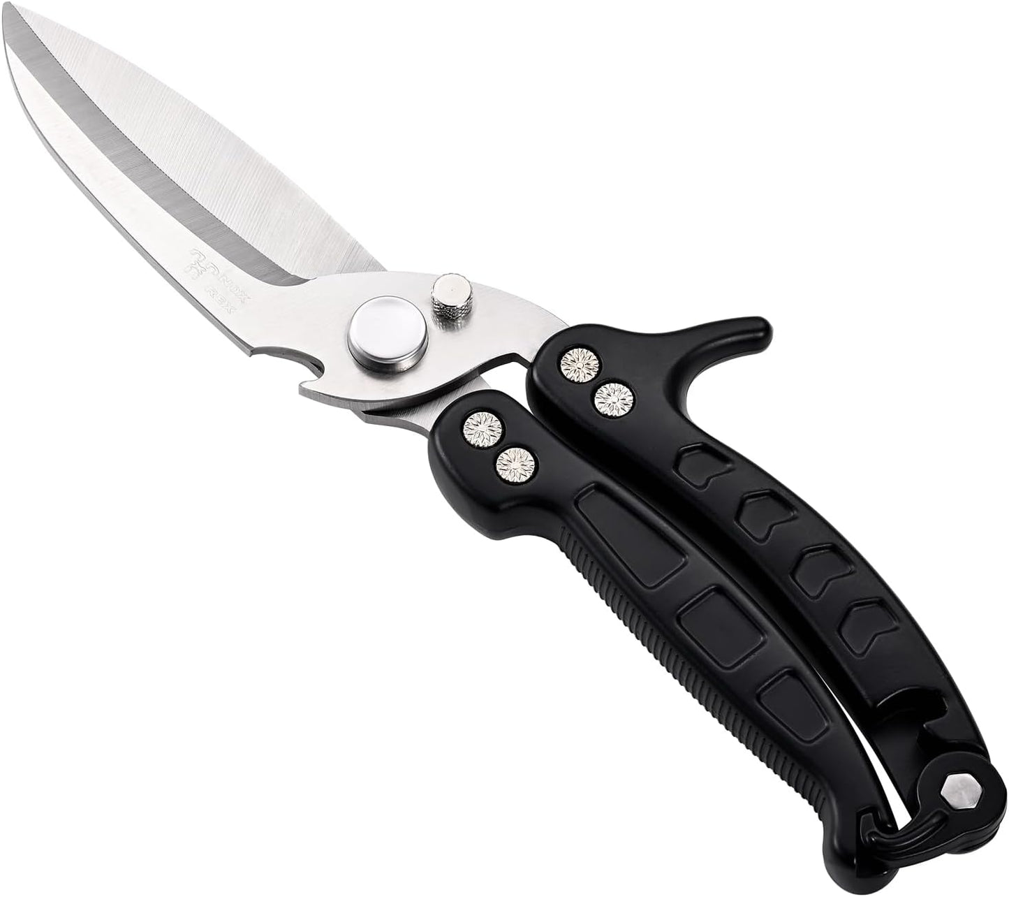 poultry shears Kitchen scissors for Chicken Can Be Used as a Knife, Dishwasher safe, Effortlessly cuts through cartilage, featuring a built-in spring mechanism.Can be used as a present（Black）