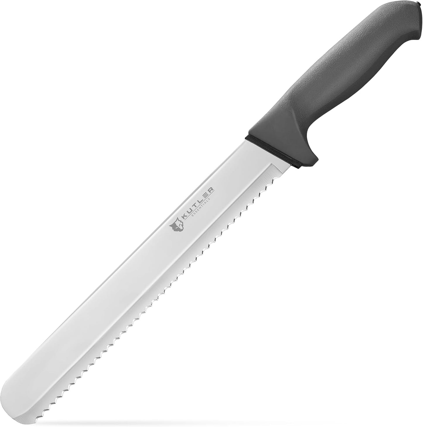 KUTLER Professional 8-Inch Bread Knife and Cake Slicer with Serrated Edge - Ultra-Sharp Stainless Steel Cutlery