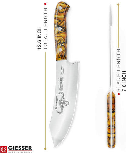 Giesser since 1776, Made in Germany, Sharpening Steel 10 inch - Honing Steel, PremiumCut, Spicy Orange