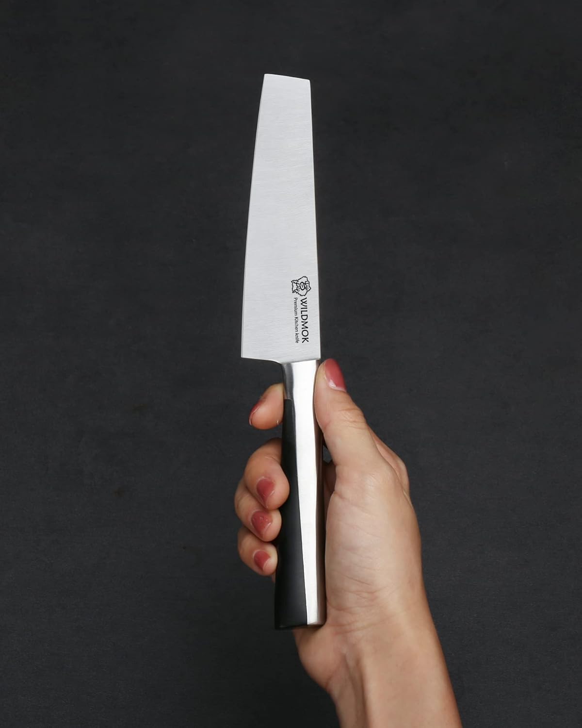 WILDMOK 3pcs Knife Set Stainless Steel Kitchen Knives Set 7inch Bone Chopper 7inch Nakiri Knife and 5inch Utility Cutter with Stainless Steel & ABS Handle, Perfect Cutlery Set Gift