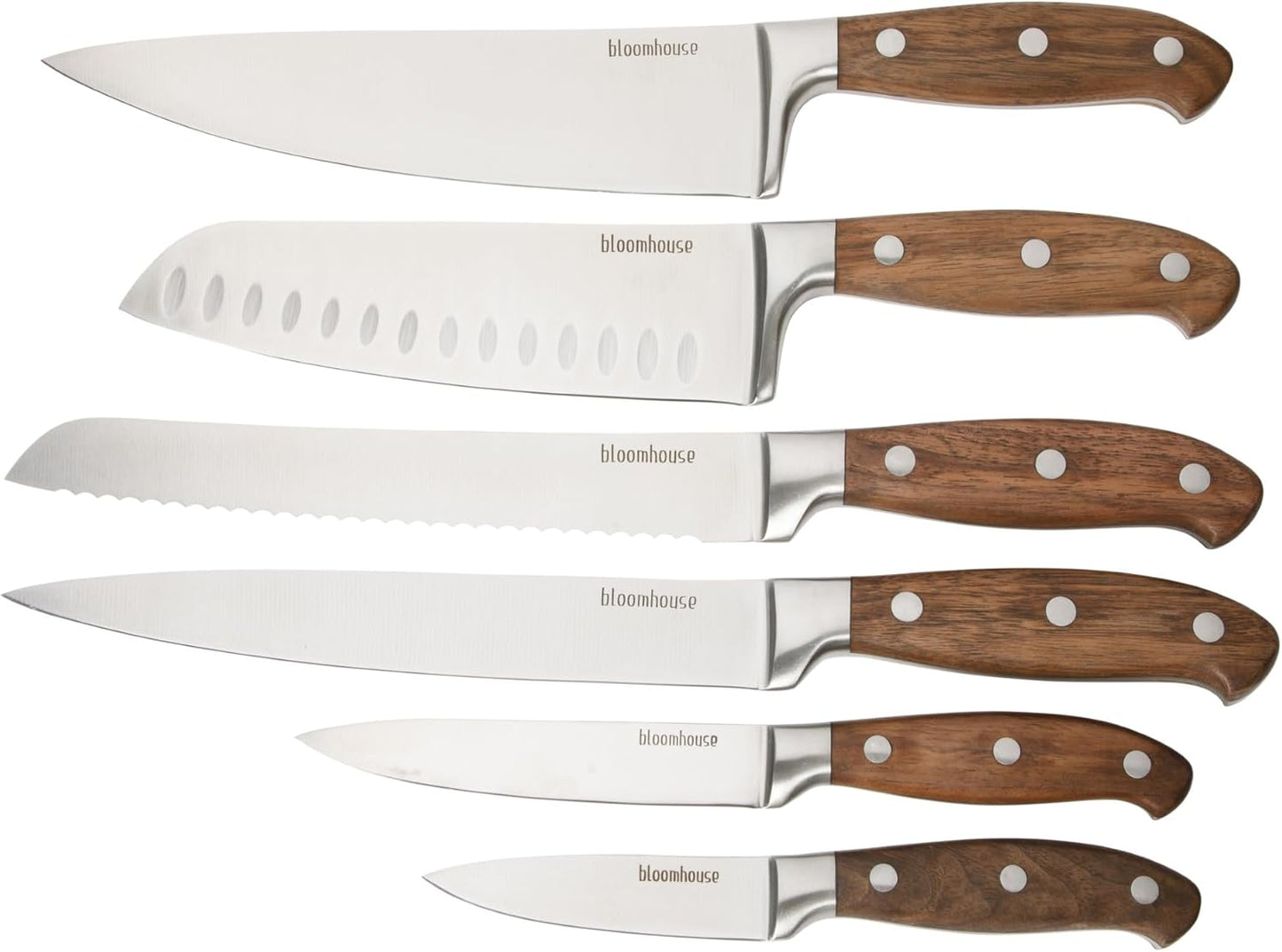 Bloomhouse - Two Time Oprah's Favorite Things Winner - 5" Utility Boning Kitchen Knife German Stainless Steel Blade w/Forged Italian Olive Wood Handle Full Tang for Meat Poultry & Precision Cutting