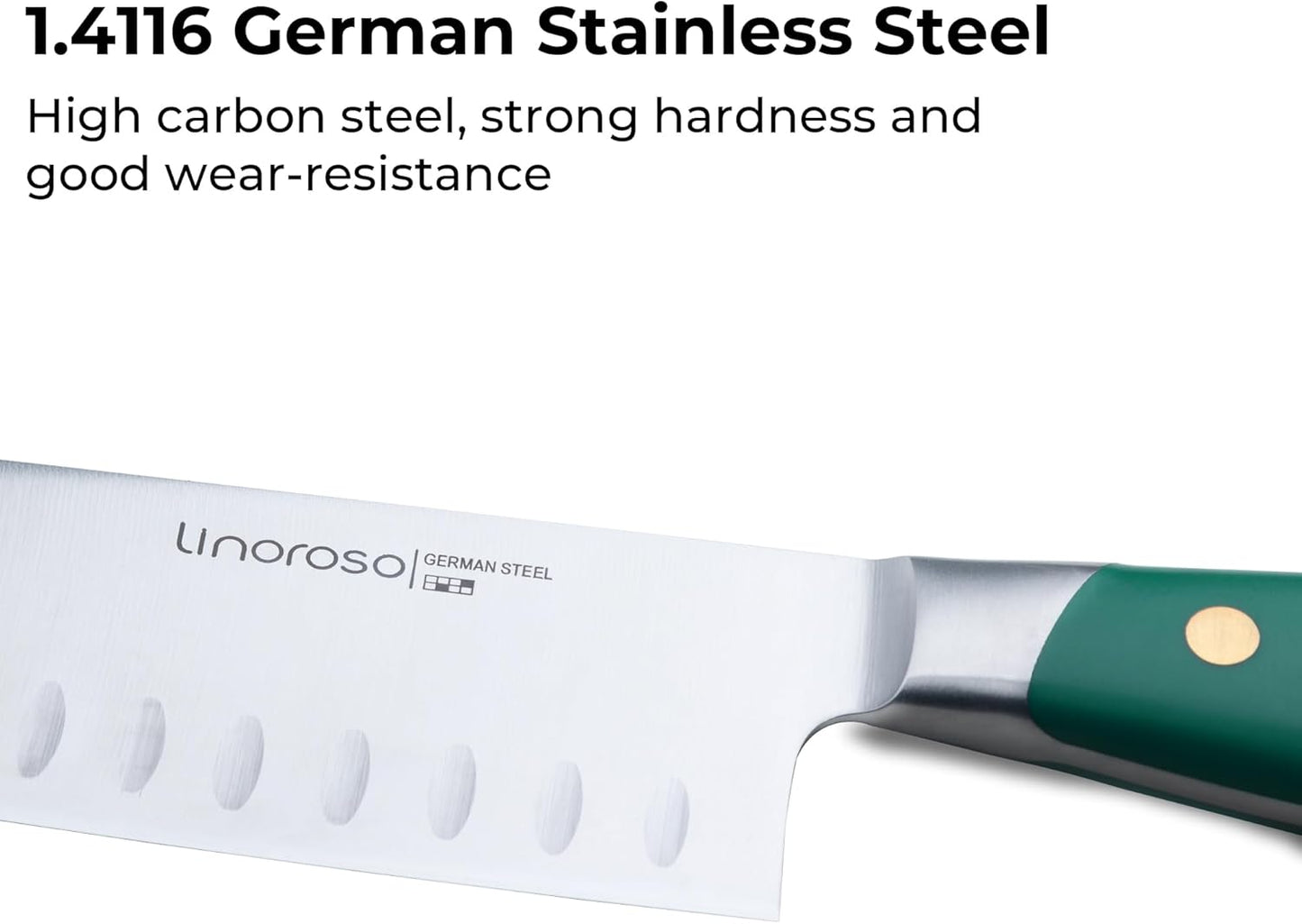 linoroso Paring Knife 3.5 inch Small Kitchen Knife with Premium Gift Box, German Carbon Stainless Steel Fruit Knife, Ultra Sharp Knife for Cutting and Peeling, Gifts for Women and Men