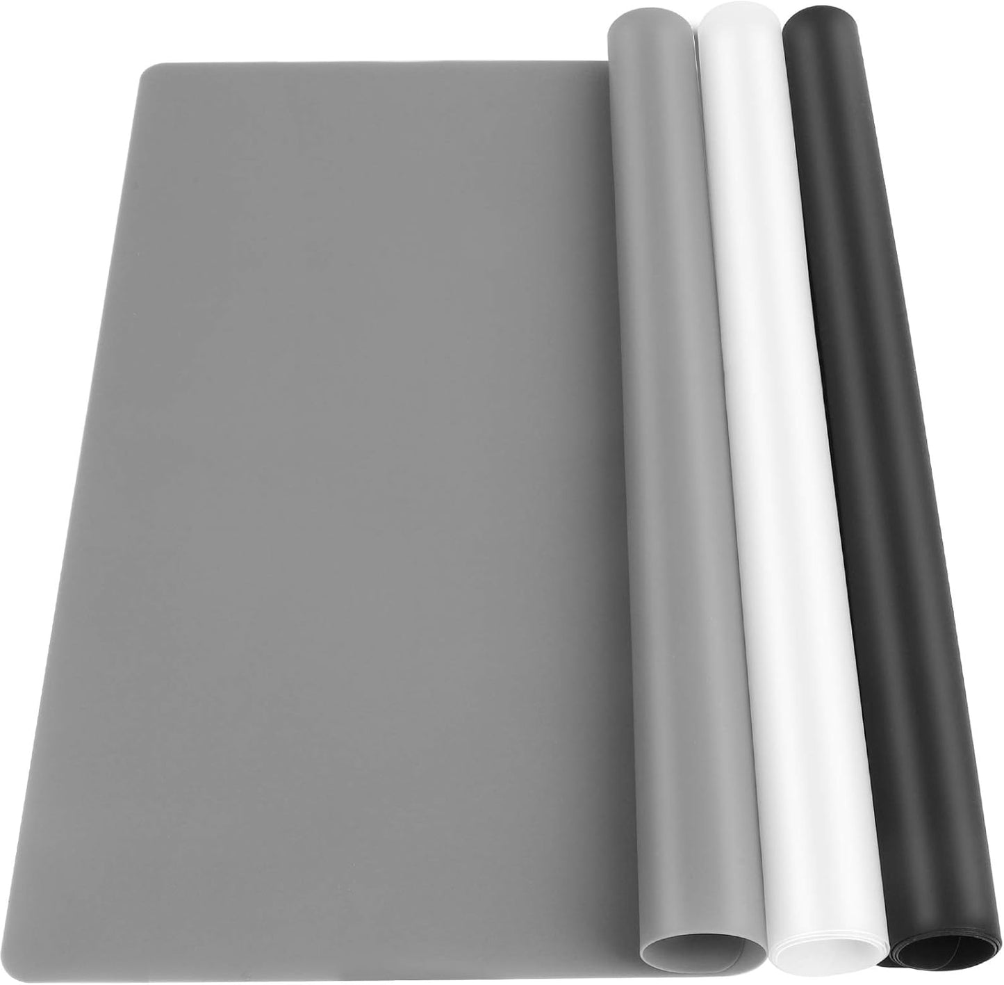 LEOBRO Silicone Mats, 3 PCS 15.7”x 11.7” Silicone Mats for Crafts, Resin Molds, Play Dough Mat for Resin, Clay, Craft Supplies, Orange & Purple & Blue