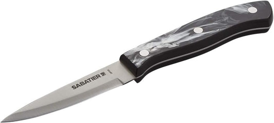 Sabatier Triple Riveted Paring Knife, 3.5-Inch, High-Carbon Stainless Steel, Razor-Sharp Kitchen Knife to Cut Fruit, Vegetables and more, White