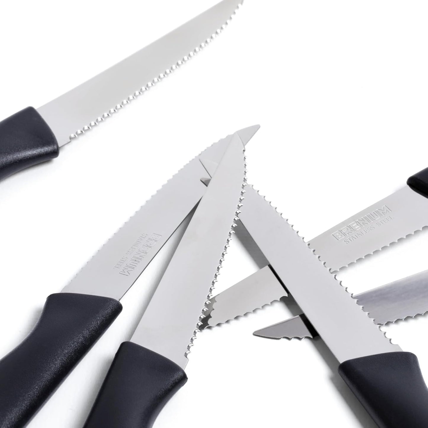 6-Piece Paring Knife Set – 4 Inch Razor Sharp Stainless Steel Spear Point Blades, Precision Fruit and Vegetable Cutting Knives, Ergonomic Non-Slip Handles – Green, Serrated Edge