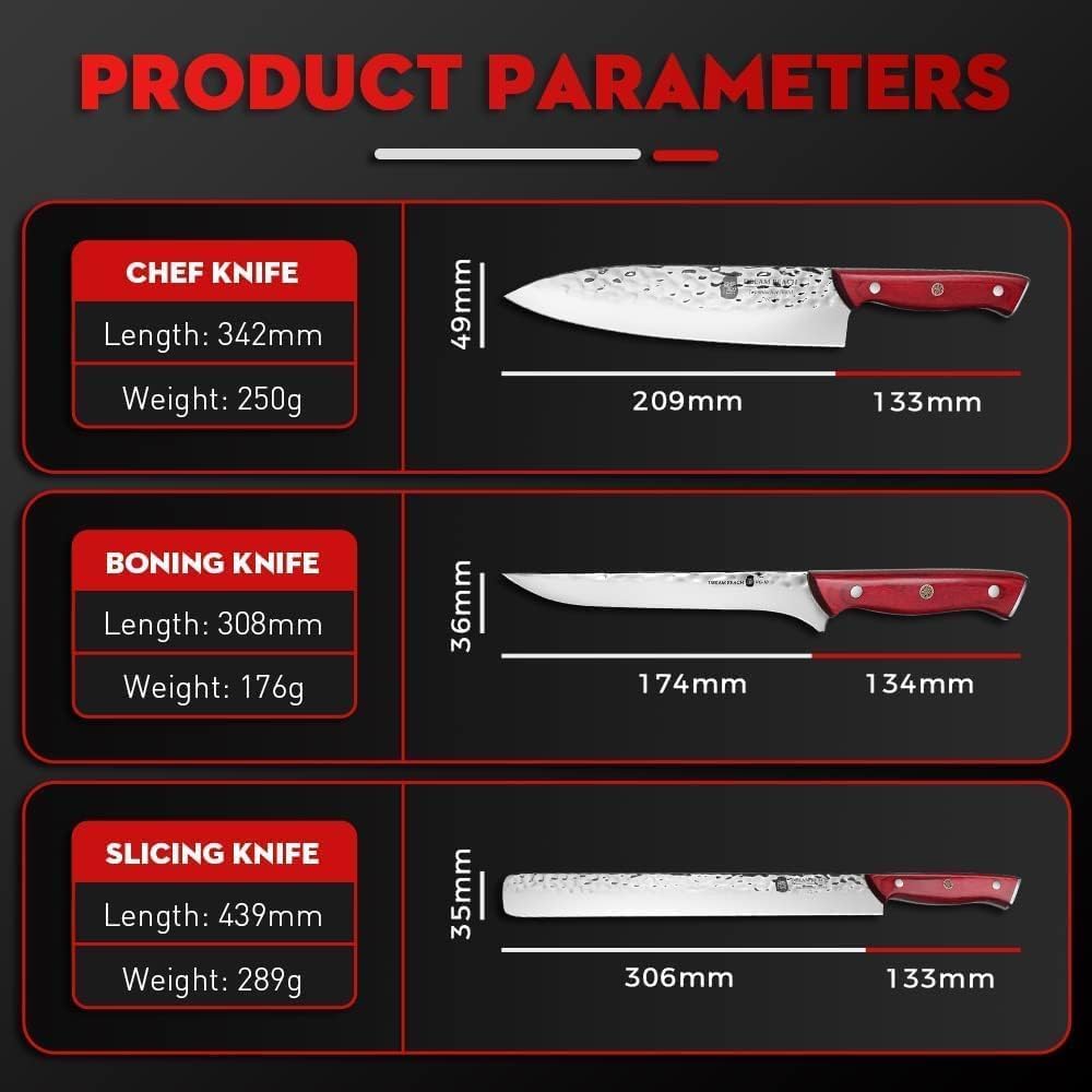 Huusk Viking Knives, Japanese Style Meat Cleaver Knives, Forged Boning Knife with Sheath, High Carbon Steel Chef Knives for Kitchen, Camping or BBQ Thanksgiving Christmas Gifts