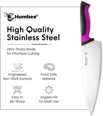 7.5-Inch Nakiri Knife, High Carbon Stainless Steel Hollow Grind Blade, Razor Sharp Edge, Ergonomic Non-Slip Handle, Cleaver Style, DT-50 Series, Orange
