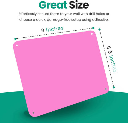 9 inches x 6.5 inches Stainless Steel Plate for Magnets, 3M Adhesive Back, Mounting Screws, Ideal for Magnetic Shelf, Spice Holders, Colorful Magnets as a Gift. Mount Anywhere! (Silver, 1 Pack)