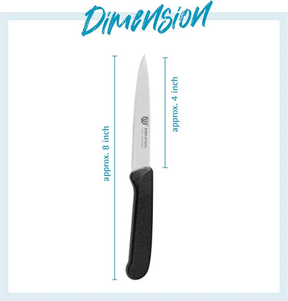GRÄWE Vegetable Knives Set of 3 Stainless Steel, Multi-Coloured, Super Sharp, Dishwasher Safe