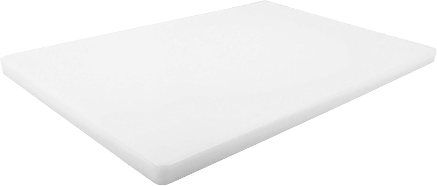 Big 30 x 18 Plastic Cutting Board - 3/4 Inch Thick for Meat, Game and Fish - Commercial Grade HDPP Poly with NSF Stamp, Weighs 13 Pounds, White