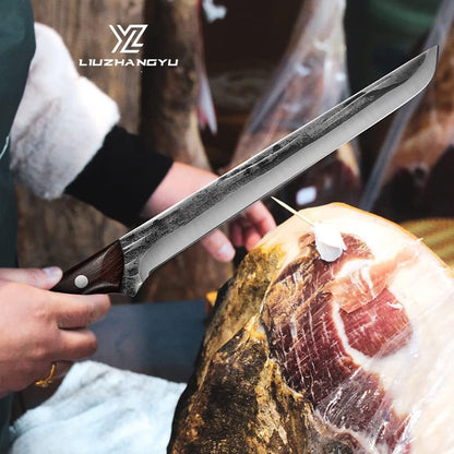 Waterboss,Japanese Sushi Chef Knife Salmon Knife Slicer Razor Sharp Sashimi Watermelon Knives, 5Cr15mov Stainless Steel Sashimi Yanagiba Knife, Maple Handle, 11.8inch (300mm)