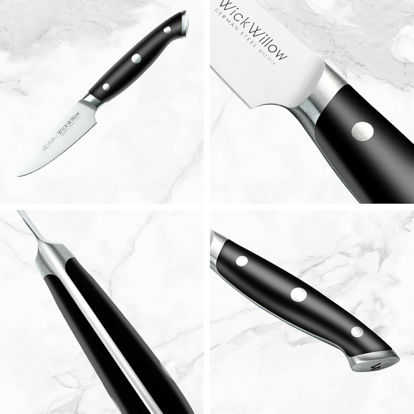 WICKWILLOW 10" Bread Knife – Razor Sharp German Steel – Serrated Knife for Homemade Bread & Sourdough – Full Tang & Ergonomic Handle – Gift Box – Velina Series
