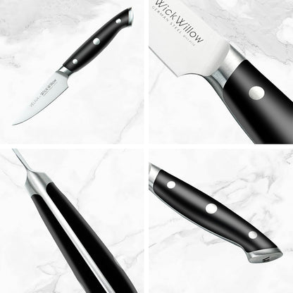 WICKWILLOW 10" Bread Knife – Razor Sharp German Steel – Serrated Knife for Homemade Bread & Sourdough – Full Tang & Ergonomic Handle – Gift Box – Velina Series