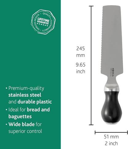 BOSKA Raclette Knife PRO- Stainless Steel - Spatula - Serrated Edge - Raclette - Serving Cutting Tool for Cheese Slicing or Bread Knife - Small Kitchen Knife Durable