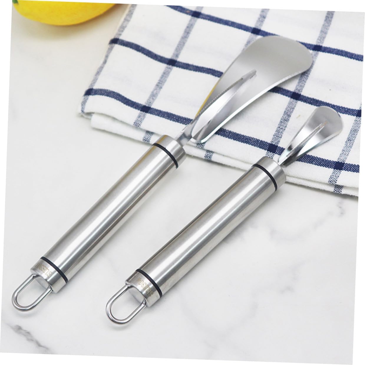 2pcs Stainless Steel Citrus Peeler and Grapefruit Knife Set, Multifunctional Orange and Pomelo Peeling Tools for Household Kitchen Fruit Preparation