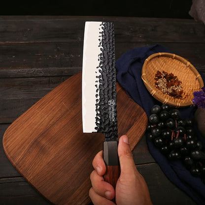 WILDMOK 8 Inch Chef Knife 3 Schichten 9CR18MOV CLAD STAEL, geschmiedetes Gyuto -Chef Knife mit achteckigem Griff