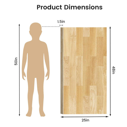 18"x25" Butcher Block Countertop Island, 1.5FT Unfinished Solid Birch Wood DIY Countertop, Durable Counter Table Tops for Kitchen Bar, Workshop, Laundry Counters Dining Room Tables 1.5"Thick