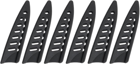 uxcell 6 Pcs Knife Cover Sleeves, 5.3" x 1" PP Knives Edge Guard Blade Protector Universal Knife Sheath for Home Kitchen, Black