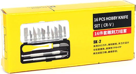 16PCS Precision Craft Knife Set Hobby Knife Kit with Magnetic Storage Case for Paper Foam Vinyl Models