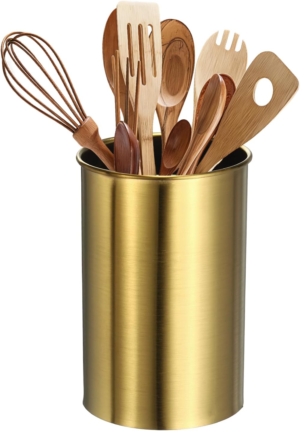 uxcell Kitchen Utensil Holder, 3.1x4.7 Stainless Steel Utensil Cutlery Holder Cooking Flatware Organizer for Kitchen Restaurant Countertop Fork, Straw, Knives, Spoon, Chopstick, Silver