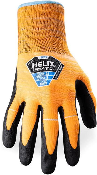 HexArmor Cut-Resistant Impact Protection Polyurethane Palm Knit Work Gloves | Helix® Core 3012