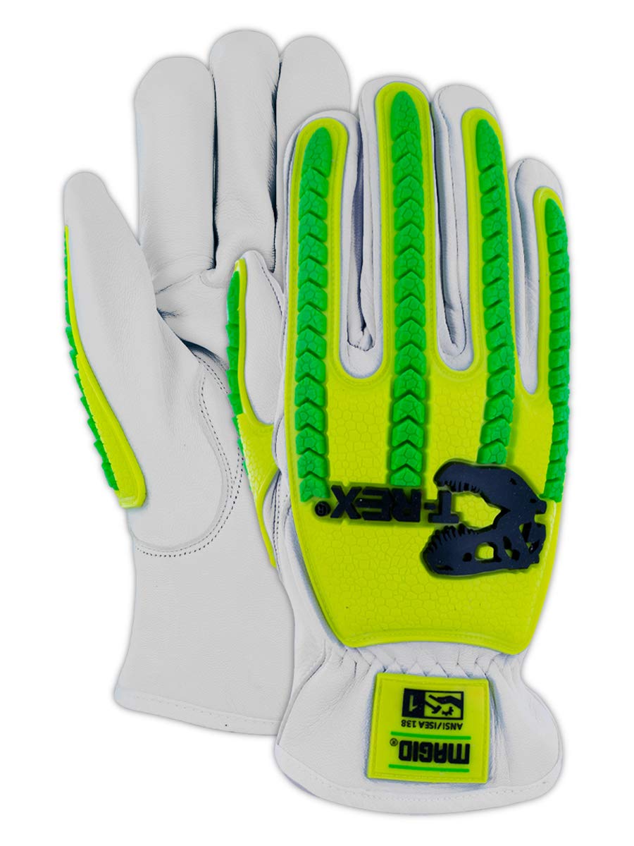 MAGID Rebel Series | Cut Level A5 Slip-on Leather Impact Driver Gloves, 10/XL