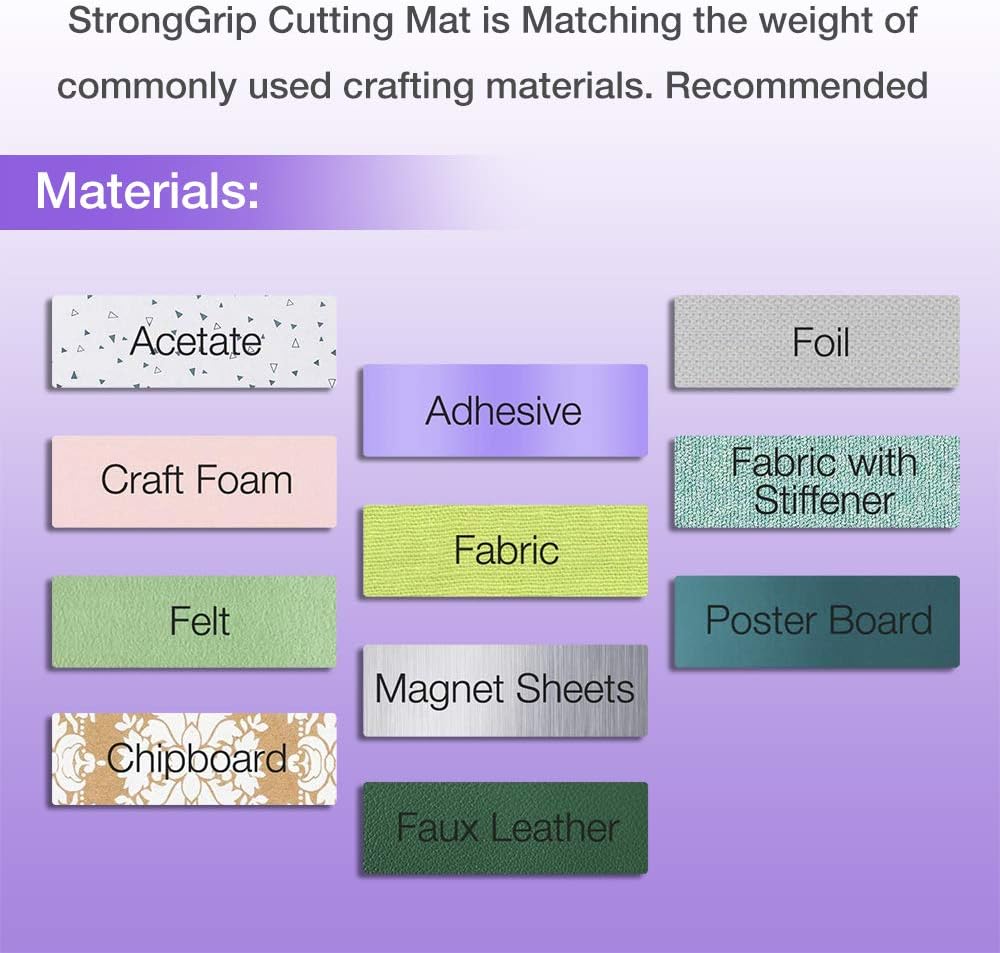 REALIKE 12x12 Lightgrip Cutting Mat Compatible with Cricut Maker 3/Maker 4/Maker/Explore 3/4/Air 2/Air/One(3 Mats), Gridded Adhesive Non-Slip Cut Mat for Crafts, Quilting, Sewing and All Arts