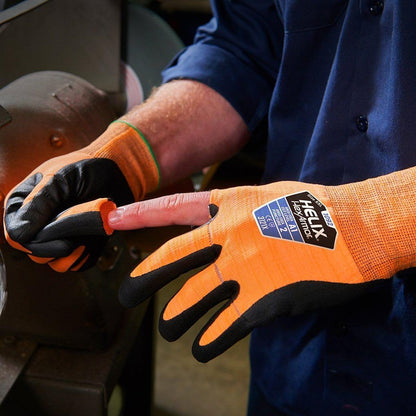 HexArmor Cut-Resistant Impact Protection Polyurethane Palm Knit Work Gloves | Helix® Core 3012