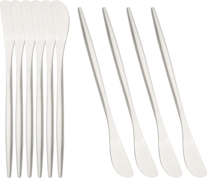 10 Pack Gold Cheese Spreader Knife, Uniturcky Stainless Steel Butter Spreader, 6.9 inches, Condiment Knives for Peanut Sandwich Cream Breakfast Dessert, Matte Serving Utensils