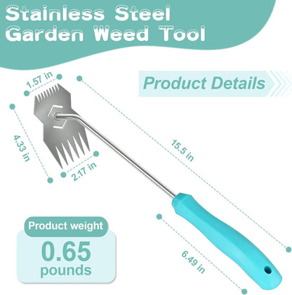 Garden Tools,Weeder Tool,Portable Weeding Tool,Garden weed pulling tool,Adopt Anti Slip Handle,Conforms to Ergonomic Curves,Weed puller tool Suitable for Farm Planting,Gardening(Black Orange Handle)