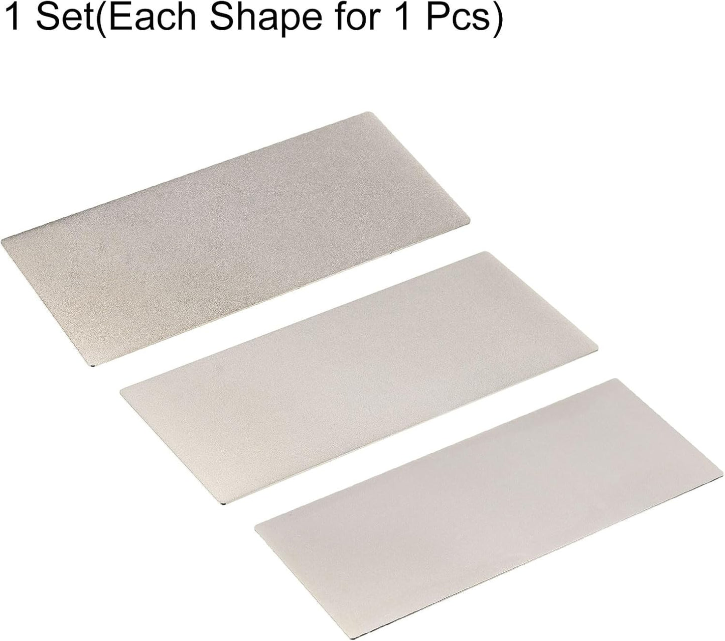 HARFINGTON 3pcs Diamond Sharpening Stone Set 250/600/1200 Grit Knife Sharpening Stone Surface Plate for knives Scissors Kitchen Tools, Silver Tone