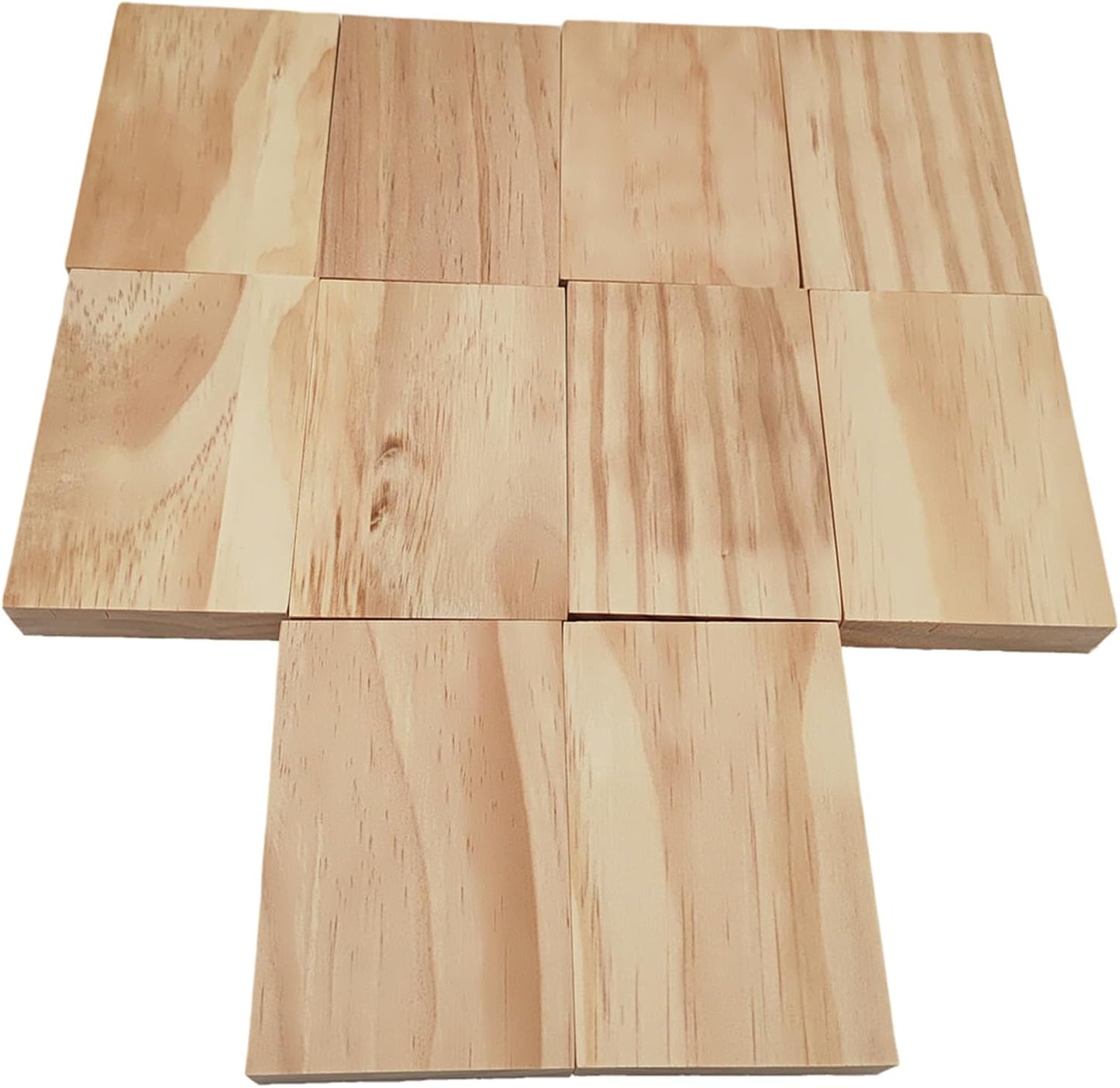 4PCS Rectangle Wood Boards Unfinished Wood Blocks for Crafting, 8x6x1in Blank Whittling Wooden Blocks for Wood Carving,Painting & Burning