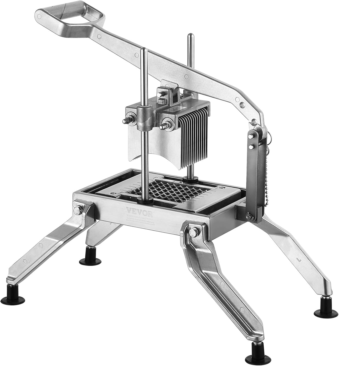 VEVOR Commercial Vegetable Slicer, 1/4 and 1/2 inch Tomato Slicer, Stainless Steel and Aluminum Alloy Vegetable Cutter Slicer, Manual Tomato Slicer with Non-slip Feet, for Tomatoes, Onions, Potatoes