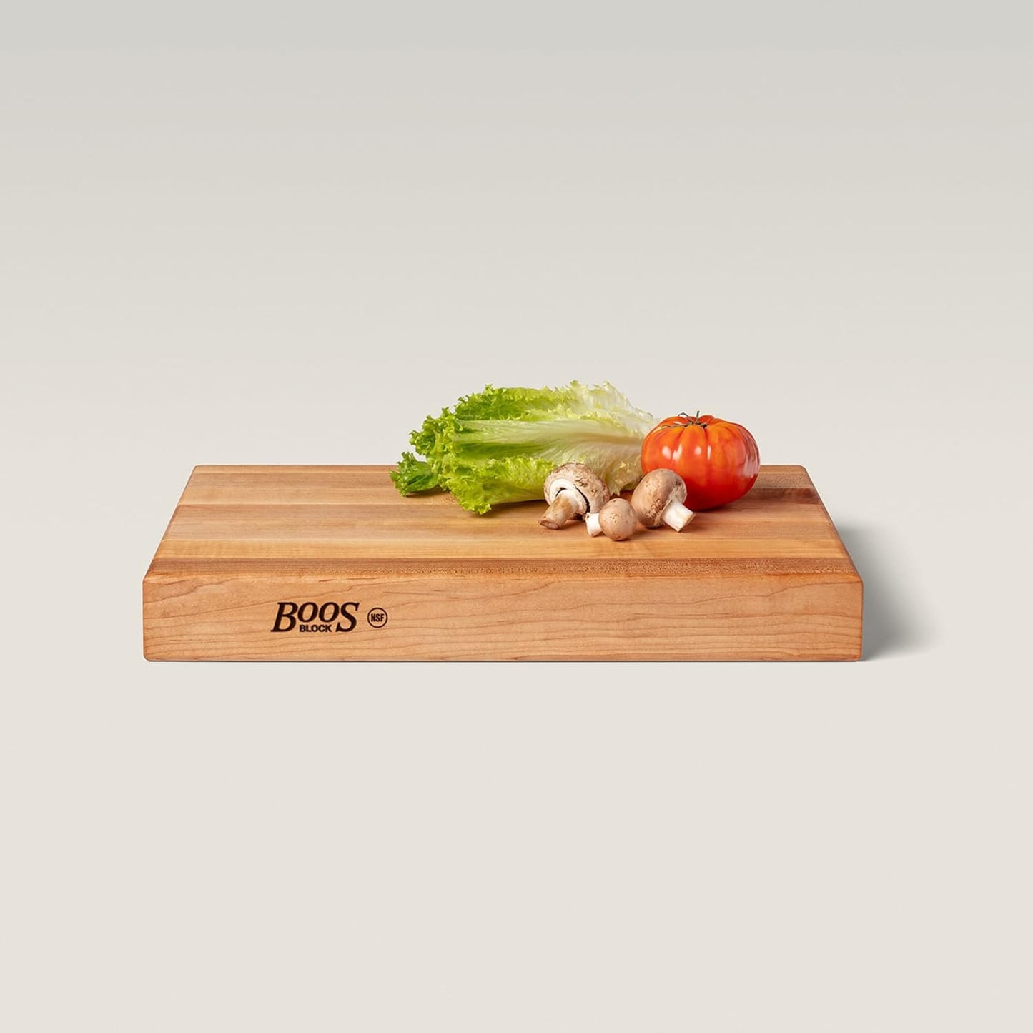 John Boos Handle Boards Series Rectangular Wooden Maple Cutting Board 24”x18” – 2.25” Thick, 30-lb Reversible Butcher Block with Juice Groove, Edge-Grain & Metal Handles
