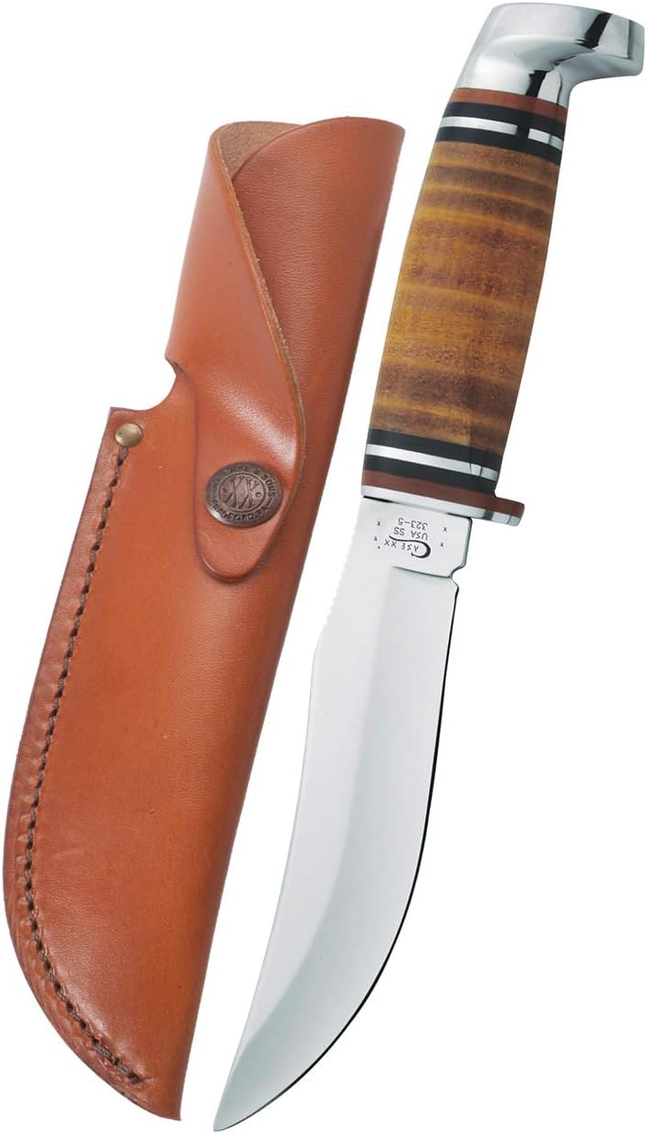 Case WR XX Pocket Knife Fixed Blade Polished Leather Item #379 - (M 3 Finn SS) - Length Closed: 6 1/2 Overall Inches
