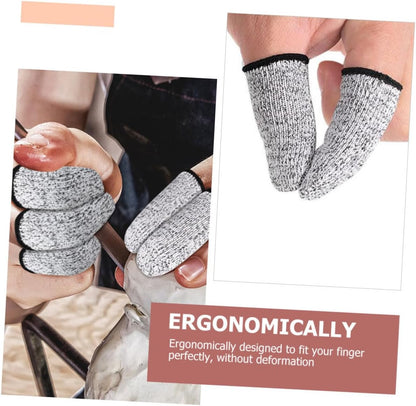 Cut Resistant Finger Protectors for Crafting and Kitchen Use Wear Resistant Sleeves for Safe Cutting